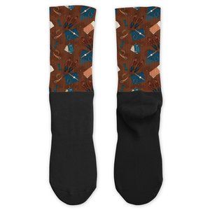 Gentlemen's Leather Belt Wallet Dapper Design Handpressed Athletic Cotton Socks